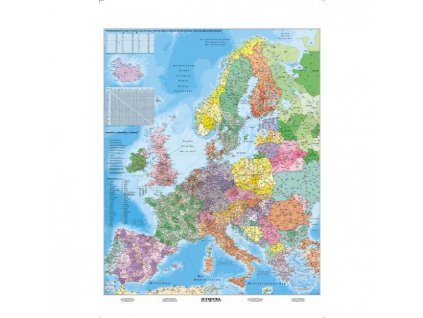 Mapa Európa PSČ