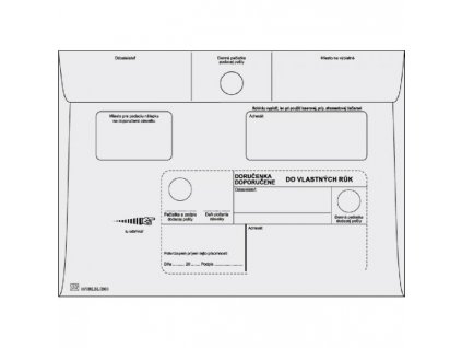 Poštové obálky C5 doručenka do VR bez OD,1000 ks