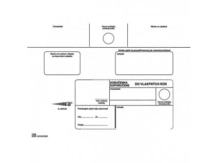 Poštové obálky C5 doručenka do VR OD, Doposielať, 100 ks