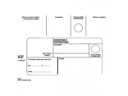 Poštové obálky B6 doručenka,100 ks