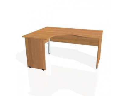 Pracovný stôl Gate, ergo, pravý, 160x75,5x120 cm, jelša/jelša