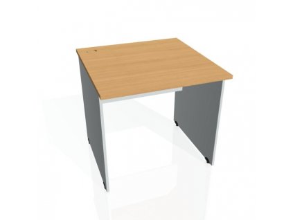 Pracovný stôl Gate, 80x75,5x80 cm, buk/sivý