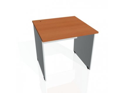 Pracovný stôl Gate, 80x75,5x80 cm, čerešňa/sivý