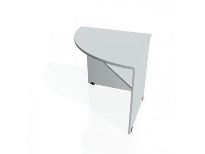 Doplnkový stôl Gate, ľavý, 80x75,5x80 cm, sivá/sivá