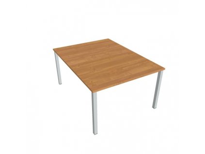 Pracovný stôl Uni, zdvojený, 120x75,5x160 cm, jelša/sivá