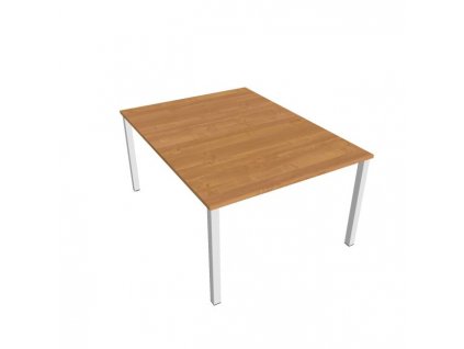 Pracovný stôl Uni, zdvojený, 120x75,5x160 cm, jelša/biela