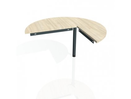 Doplnkový stôl Gate, ľavý, 120x75,5 cm, agát/kov