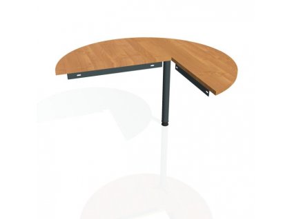 Doplnkový stôl Gate, ľavý, 120x75,5 cm, jelša/kov