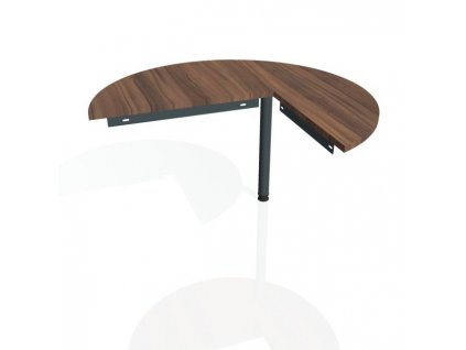 Doplnkový stôl Gate, ľavý, 120x75,5 cm, orech/kov