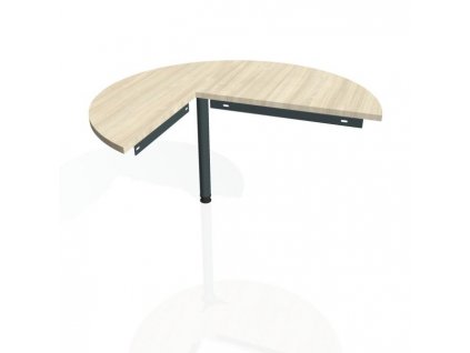 Doplnkový stôl Gate, pravý, 120x75,5 cm, agát/kov