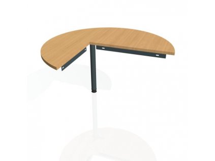 Doplnkový stôl Gate, pravý, 120x75,5 cm, buk/kov