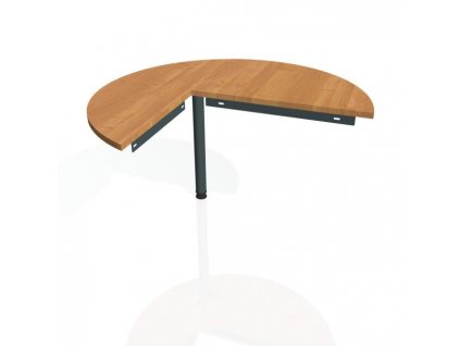 Doplnkový stôl Gate, pravý, 120x75,5 cm, jelša/kov