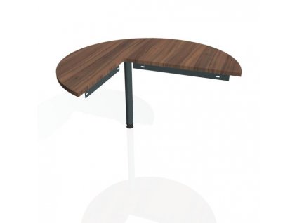 Doplnkový stôl Gate, pravý, 120x75,5 cm, orech/kov
