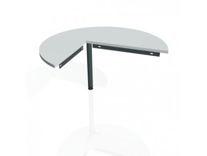 Doplnkový stôl Gate, pravý, 120x75,5 cm, sivá/kov