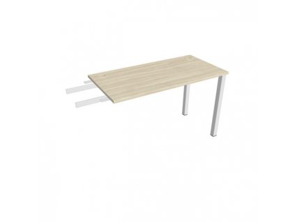Pracovný stôl Uni, reťaziaci, 120x75,5x60 cm, agát/biela