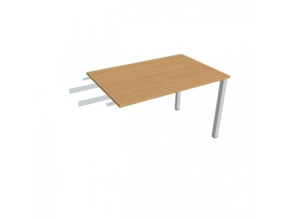 Pracovný stôl Uni, reťaziaci, 120x75,5x80 cm, buk/sivá