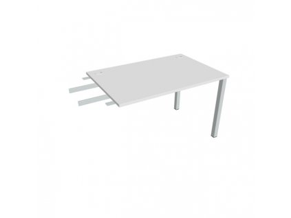 Pracovný stôl Uni, reťaziaci, 120x75,5x80 cm, biela/sivá