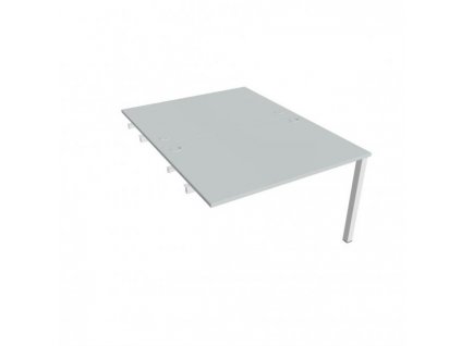 Pracovný stôl Uni k pozdĺ. reťazeniu, 120x75,5x160 cm, sivá/biela