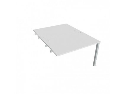 Pracovný stôl Uni k pozdĺ. reťazeniu, 120x75,5x160 cm, biela/sivá