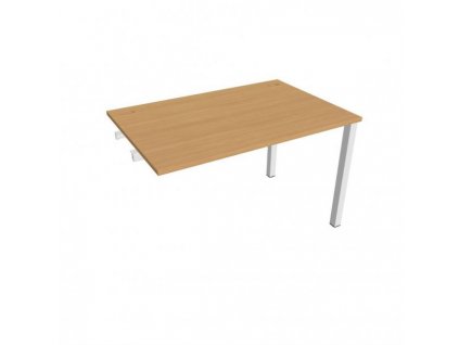 Pracovný stôl Uni k pozdĺ. reťazeniu, 120x75,5x80 cm, buk/biela