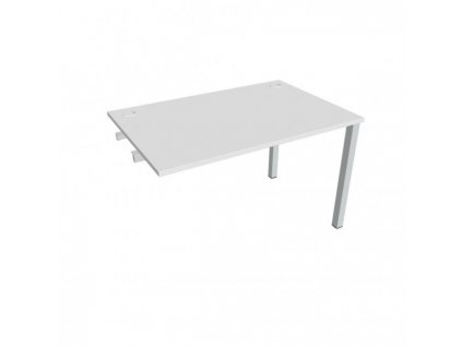 Pracovný stôl Uni k pozdĺ. reťazeniu, 120x75,5x80 cm, biela/sivá