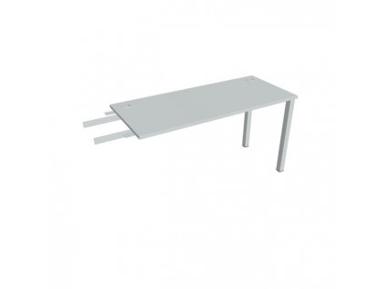 Pracovný stôl Uni, reťaziaci, 140x75,5x60 cm, sivá/sivá
