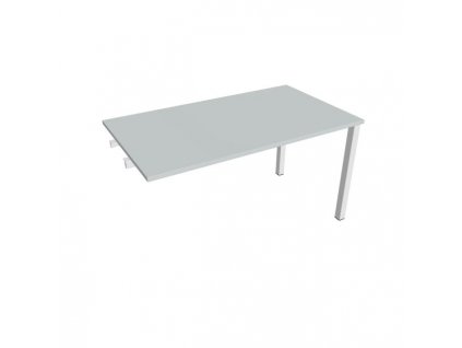 Rokovací stôl Uni k pozdĺ. reťazeniu, 140x75,5x80 cm, sivá/biela