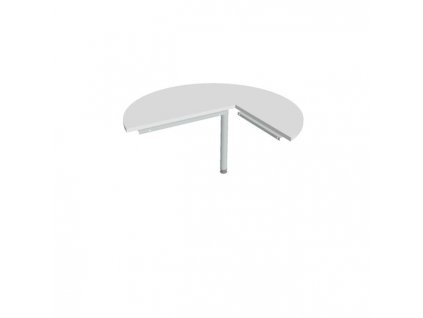 Doplnkový stôl Cross, 120x75,5x(80x60) cm, biela/kov