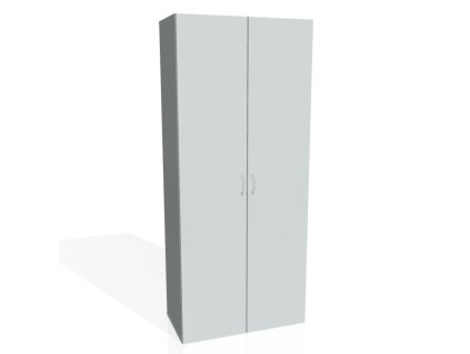 Šatníková policová skriňa Drive, 80x185x42 cm, sivá/sivá