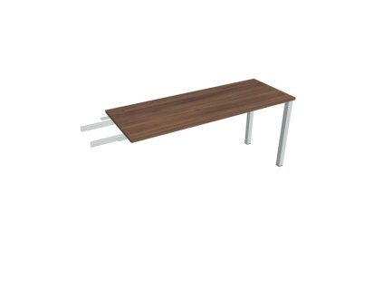 Pracovný stôl Uni, reťaziaci, 160x75,5x60 cm, orech/sivá