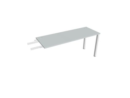 Pracovný stôl Uni, reťaziaci, 160x75,5x60 cm, sivá/biela