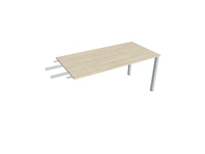 Pracovný stôl Uni, reťaziaci, 160x75,5x80 cm, agát/sivá