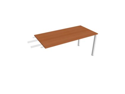 Pracovný stôl Uni, reťaziaci, 160x75,5x80 cm, čerešňa/biela