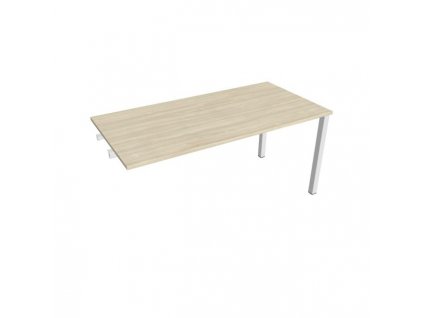 Rokovací stôl Uni k pozdĺ. reťazeniu, 160x75,5x80 cm, agát/biela