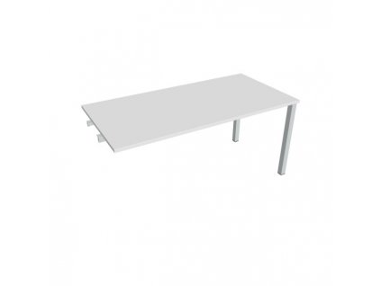 Rokovací stôl Uni k pozdĺ. reťazeniu, 160x75,5x80 cm, biela/sivá