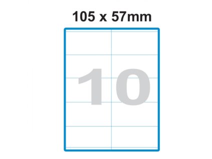 Etikety A4 Print 105x57mm (10) SO105057