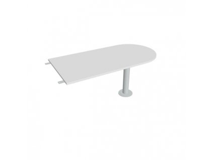 Doplnkový stôl Flex, 160x75,5x80 cm, biela/kov