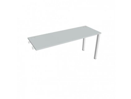 Pracovný stôl Uni k pozdĺ. reťazeniu, 160x75,5x60 cm, sivá/biela
