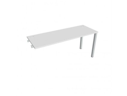 Pracovný stôl Uni k pozdĺ. reťazeniu, 160x75,5x60 cm, biela/sivá