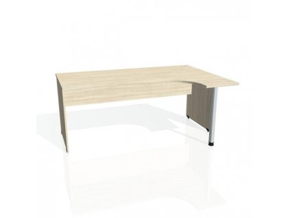 Pracovný stôl Gate, ergo, ľavý, 180x75,5x120 cm, agát/agát