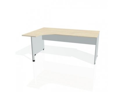 Pracovný stôl Gate, ergo, pravý, 180x75,5x120 cm, agát/sivá