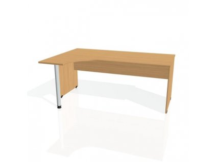 Pracovný stôl Gate, ergo, pravý, 180x75,5x120 cm, buk/buk