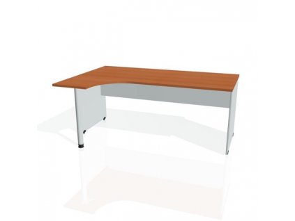 Pracovný stôl Gate, ergo, pravý, 180x75,5x120 cm, čerešňa/sivá