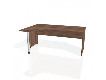Pracovný stôl Gate, ergo, pravý, 180x75,5x120 cm, orech/orech