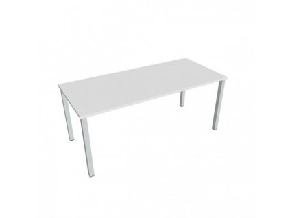 Rokovací stôl Uni, 180x75,5x80 cm, biela/sivá