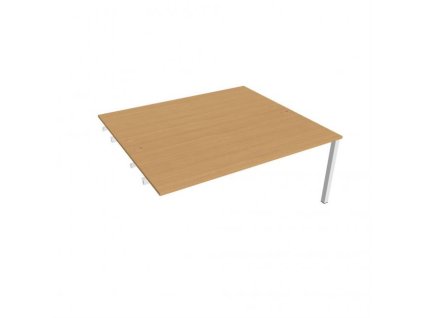Pracovný stôl Uni k pozdĺ. reťazeniu, 180x75,5x160 cm, buk/biela