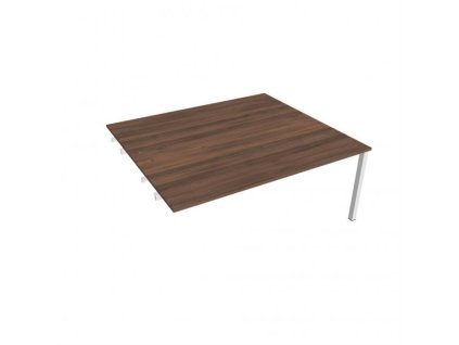 Pracovný stôl Uni k pozdĺ. reťazeniu, 180x75,5x160 cm, orech/biela