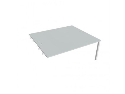 Pracovný stôl Uni k pozdĺ. reťazeniu, 180x75,5x160 cm, sivá/biela
