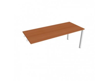 Pracovný stôl Uni k pozdĺ. reťazeniu, 180x75,5x80 cm, čerešňa/biela