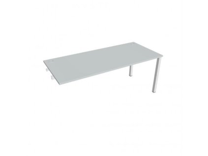 Pracovný stôl Uni k pozdĺ. reťazeniu, 180x75,5x80 cm, sivá/biela